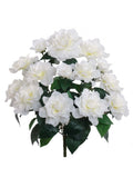 18" White Elegant Gardenia Bush - 6 Piece Set - Blooming Beauty for Home Decor, Weddings, and Special Events