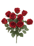Romantic Red Rose Bushes - Set of 12, Lifelike Artificial Flowers, Perfect for Indoor & Outdoor Decor, Weddings, Special Occasions, and Home Styling