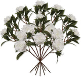 White Gardenia Flower Spray, 28-Inch Artificial Stem with 2 Blooms and 1 Bud, White