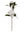 28" White Gardenia Flower Spray 2 Blooms & 1 Bud - 
    White