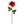 5" Open Rose with 20" Stem - 
    Red