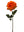 20" Open Rose Silk Flowers - 
    Orange