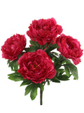 20" Peony Bush Beauty Set - Lifelike, Long-lasting Home or Event Decor | Ideal for DIY Projects, Bouquets, Centerpieces | Perfect Gift Idea