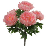 Stunning 20"" Pink Peony Bush X5 - Artificial Flowers for Home Decor, Wedding Bouquets, and Floral Arrangements, Floral Home by Artificial Flowers