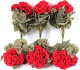 Artificial Red Geranium Bush- 18", Floral Home by Artificial Flowers