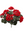 18" UV-resistant Deluxe Geranium Bush with 7 Heads - 
    Red