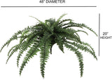 Fake Boston Fern Plant with 60 Silk Fronds - 48"