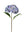 17.75" Artificial Hydrangea Stem with 8" Bloom Faux Flower for & Home - 
    Blue
