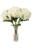 17.75" Artificial Hydrangea Stem with 8" Bloom – Realistic Faux Flower