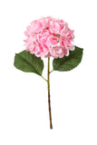 17.75" Artificial Pink Hydrangea Stem with 8" Bloom – Lifelike Faux Flower