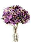 17.75" Artificial Hydrangea Stem with 8" Bloom – Lifelike Faux Purple Flower for Home Décor, Bouquets, and Floral Arrangements