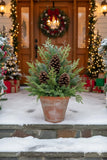20" Pine Pick with Cone – Waterproof Artificial Holiday Floral Stem