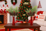 20" Pine Pick with Cone – Waterproof Artificial Holiday Floral Stem