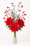 41" Iced Berry Spray – Artificial Decorative Berry Stems, Frosted Holiday Décor