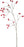 41" Iced Berry Spray – Artificial Decorative Berry Stems, Frosted Holiday Décor - 
    Red