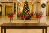 29" Poinsettia, Pine & Berry Spray – Red Artificial Holiday Floral Stem