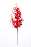 24" Red Ice Spray Christmas Decoration – Frosted Glitter Branch Spray for Christmas Trees, Wreaths, Garlands & Holiday Décor