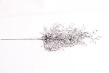 24" Silver Ice Spray Christmas Decoration – Frosted Glitter Branch Spray for Christmas Trees, Wreaths, Garlands & Holiday Décor