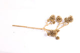 20" Gold Plastic Pinecone Spray Christmas Decoration – Decorative Pine Cone Branch Pick for Christmas Trees, Wreaths, Garlands & Holiday Décor