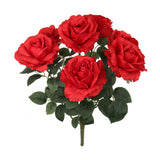 Rose Bush w/ 7 Silk Blooms 20"- 2 PACK