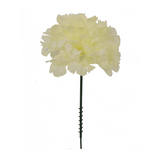 Light Yellow Silk Carnation Picks - 3.5