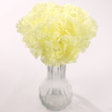 Light Yellow Silk Carnation Picks - 3.5" Flower Heads & 5" Stems