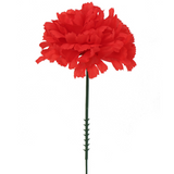 Red Silk Carnation Picks - 3.5