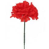 Red Silk Carnation Picks - 3.5" Flower Heads & 5" Stems, Floral Home by Artificial Flowers