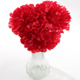 Red Silk Carnation Picks - 3.5" Flower Heads & 5" Stems