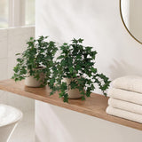 13" Artificial Ivy Hanging Plant – Faux Greenery for Baskets, Indoor/Outdoor Home Decor