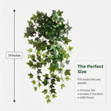 Faux Ivy Hanging Basket Plant - 19"