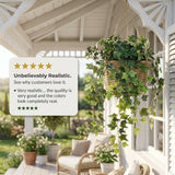 Faux Ivy Hanging Basket Plant - 19"