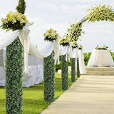 UV-Resistant Green Faux Boxwood Panels, Indoor/Outdoor, Pack of 12 - 20" x 20"