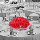 Passionate Blooms: 100 Count Fabric Red Roses - Stunning Artificial Flowers for Weddings, Events, and Home Decor - Lifelike Floral Arrangements, Premium Quality, Floral Home by Artificial Flowers