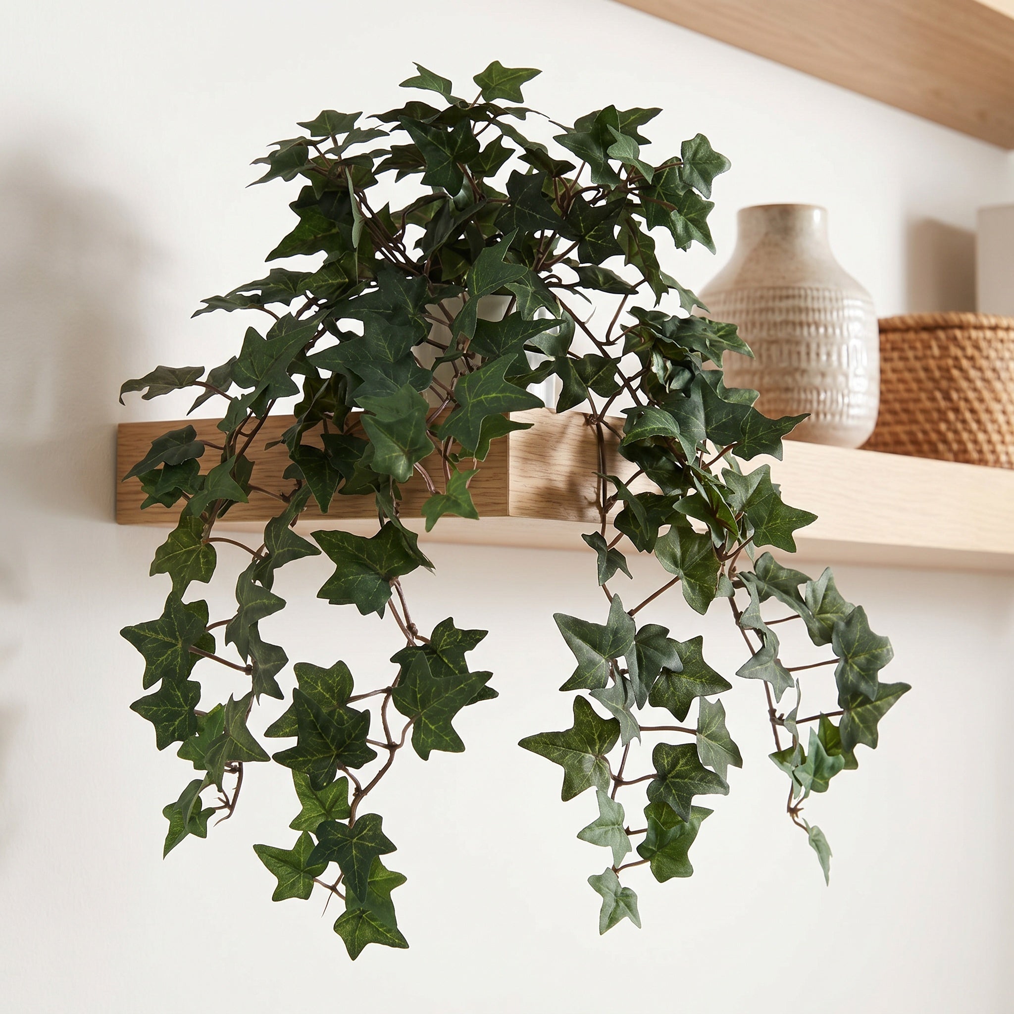 13" Artificial Ivy Hanging Plant – Faux Greenery for Baskets, Indoor/Outdoor Home Decor