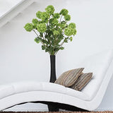 Faux Snowball Branch with 5 Flowers - 38"