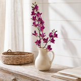 Purple Artificial Dendrobium Sprays, 16 Flowers & 8 Buds, Set of 2 - 34"