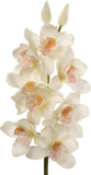 White Artificial Cymbidium Orchid Stems, Set of 3 - 30"