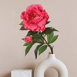 Fuchsia Faux Peony Stem - 30"