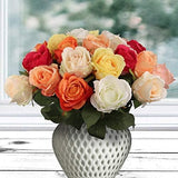 Apricot Faux Rose Bud - 20"