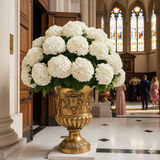 18-Inch Timeless White Hydrangea Stem Set (12 Pcs) - Classic 7-Inch Blooms - Ideal for Elegant Home Decor, Wedding Arrangements & Special Event Floral Displays, Floral Home by Artificial Flowers