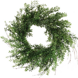 UV-Resistant Green Boxwood Wreath for Indoor/Outdoor Use - 30