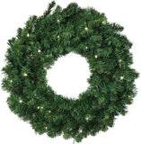 Christmas Wreath 24" Northern Spruce LED Lights Wreaths ArtificialFlowers   