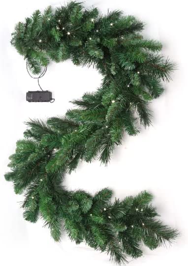 Pre-Lit Pine Christmas Garland - 6'