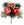 Faux Holly Pine Pick with Ball - 
    Red Silver