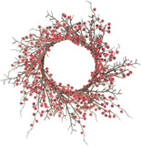 Holiday Decorative 22" Large Red Berry Wreath Red Berry Wreath ArtificialFlowers   