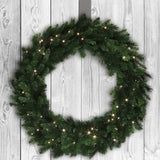 Christmas Wreath LED Lights 48" Classic Green Pine Wreaths ArtificialFlowers   