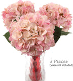 Pink Silk Hydrangea Flowers - 18"  (3 Pieces) Hydrangea Flowers ArtificialFlowers   