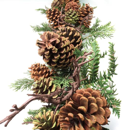 Christmas Garland 5' Artificial Pine Garland with Loaded with Cones Pine Garland ArtificialFlowers   