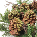Christmas Wreath 24" Artificial Pine Natural Moss Cones Wreaths ArtificialFlowers   